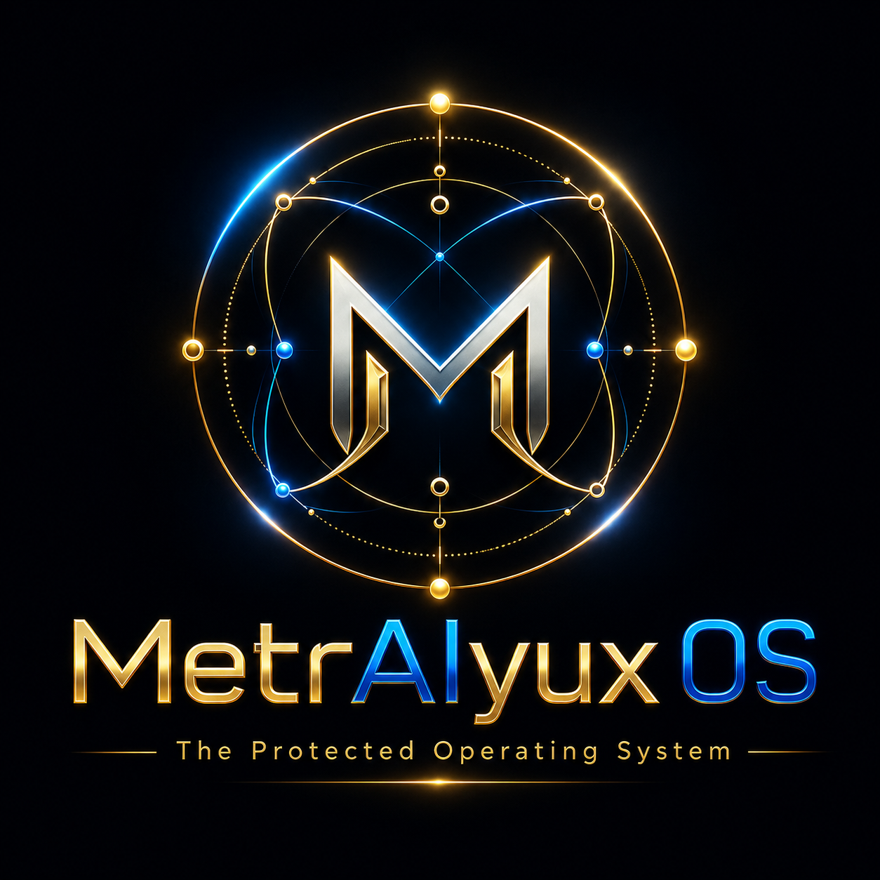 MetrAIyux 0S logo poster