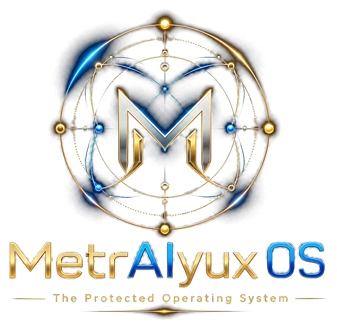 MetrAIyux 0S transparent floating logo